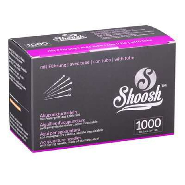 SHOOSH 1000Pro, stalen naald Koreaanse stijl, 10 naalden per blister, 1 geleider, gesiliconiseerd, 1000 naalden per doos (A.106.0000.K)