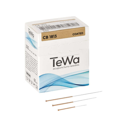 TeWa Tipo CB, mango helicoidal de cobre, sin guía, 100 agujas por caja (A.300.0005.K)