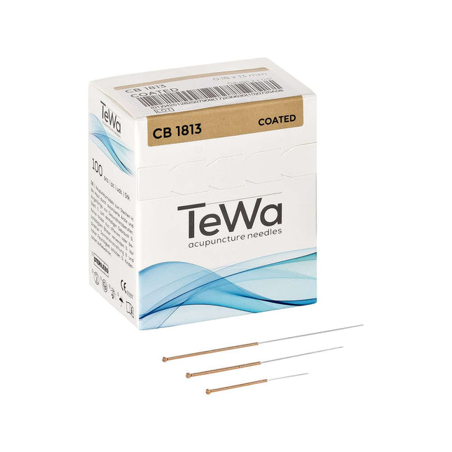 TeWa Tipo CB, mango helicoidal de cobre, sin guía, 100 agujas por caja (A.300.0005.K)