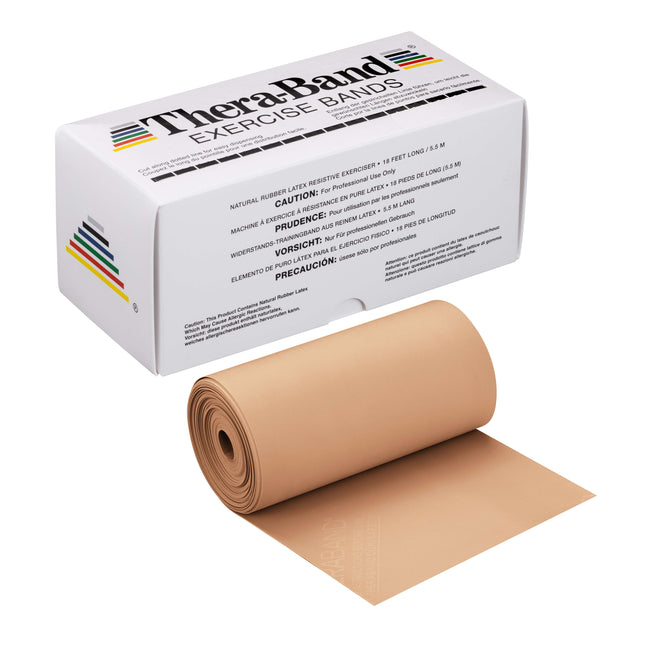 Thera-Band 5.5 m x 12.8 cm en 8 épaisseurs et couleurs différentes