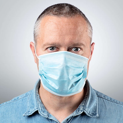 Medizinische Einweg Mundschutz Masken, (Typ IIR), Set mit 50 Stück, nicht steril - für Arztpraxen verwendbar