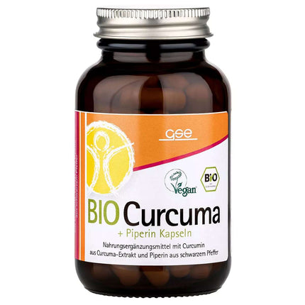 BIO Curcuma + Piperin Kapseln  90 Kapseln à 95 mg Curcumin & 5 mg Piperin, gluten- und laktosefrei (I.900.0209)