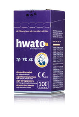 HWATO met geleider, verzilverd spiraalhandvat, 100 naalden per doos (A.100.0070.K)