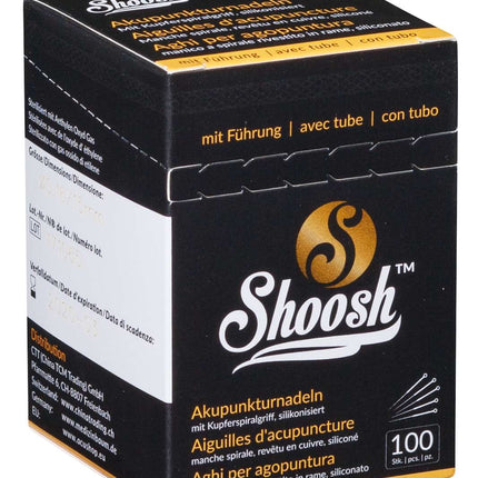 SHOOSH with copper helix handle, siliconized, with guide, 100 needles per box (A.104.0000.K)