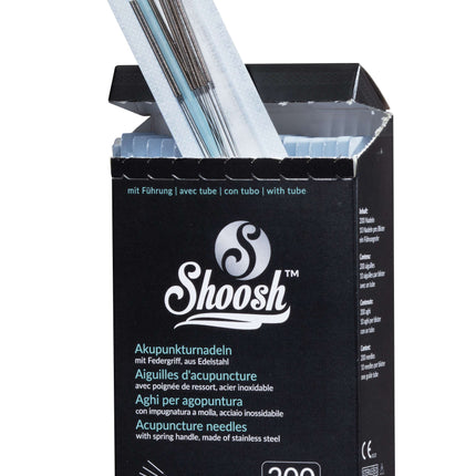 SHOOSH, teräsneula (corean-tyylinen) 10 N./läpipainopakkaus, 200 neulaa/laatikko