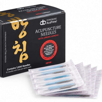 DONGBANG DB106, mâner coreean din oțel, siliconat, 10 ace pe blister 1 ghid, 1000 de ace pe cutie (A.125.0005.K)