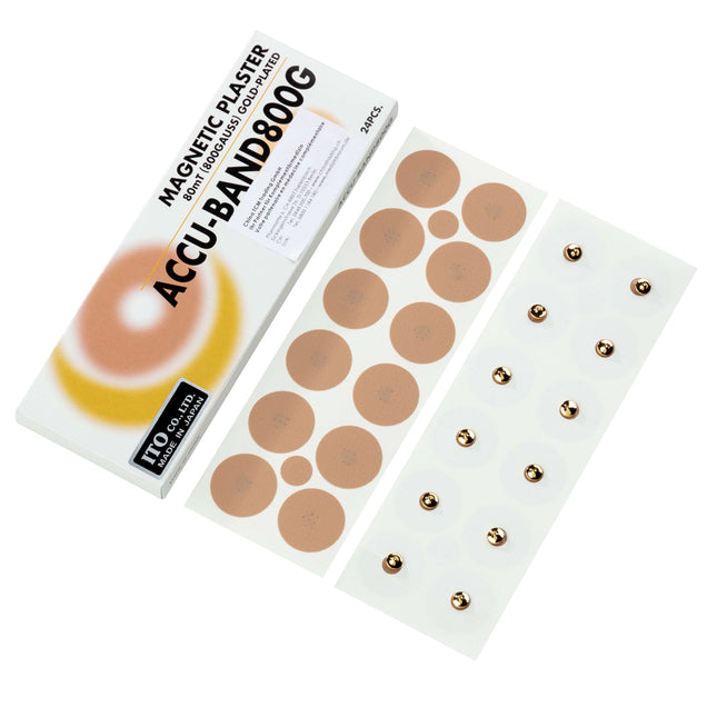 ACCU-BAND magnetplåster 800 gauss, guldpläterad, 24 st (A.175.0010)