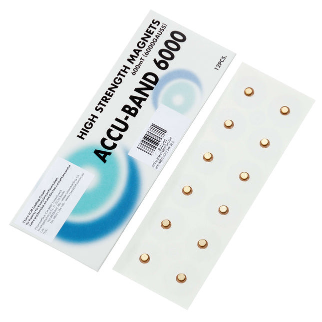 ACCU-BAND magnetplåster 6000 gauss, guldpläterade, 12 st (A.175.0012)