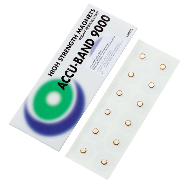 ACCU-BAND magnetplåster 9000 gauss, guldpläterade, 12 st (A.175.0013)