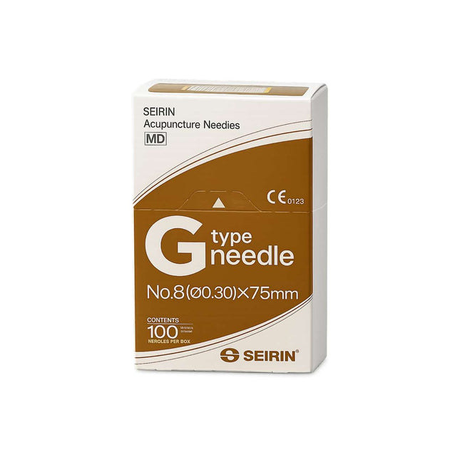 SEIRIN, Type G, with guide, 100 needles per box, ideal for dry needling