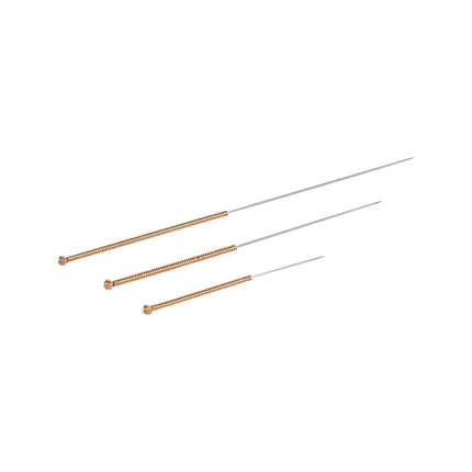 Agulhas de acupunctura TeWa CB-Type, cabo em hélice de cobre sem guia, 100 agulhas por caixa