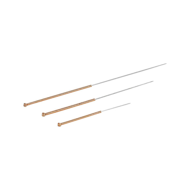 Agujas de acupuntura TeWa tipo CB, mango helicoidal de cobre sin guía, 100 agujas por caja