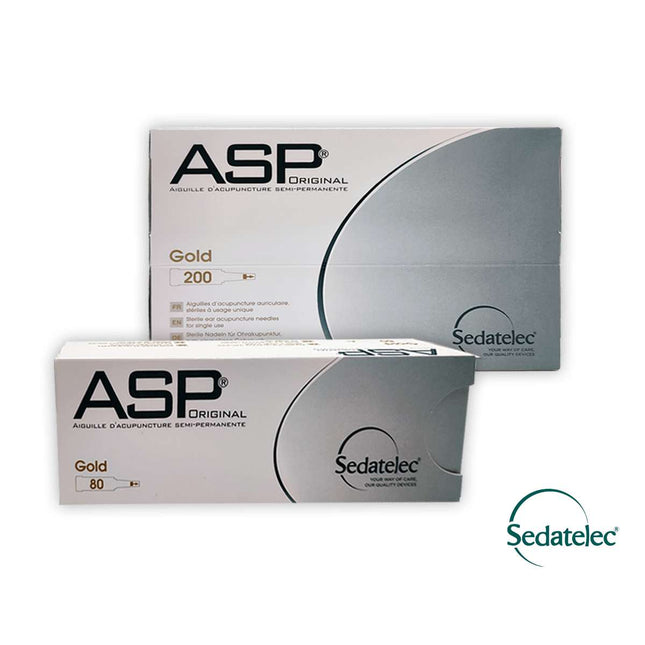 SEDATELEC ASP GOLD, permanente ørenåler, 80 stk (A.150.0210)