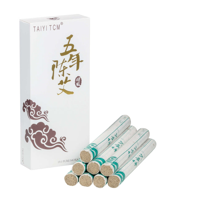 Puro de moxa DELUXE, calidad superior, artemisa pura y 12 hierbas, Ø1,5 x 21 cm, 10 unidades/caja (B.100.0006)