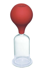 Cupping glass for massage with olive and rubber ball, according to Karl Hecht (Germany), Ø 5 cm (D.100.0041)