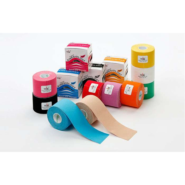 Cintas Kinesio NASARA, en 9 colores diferentes, 5 cm x 5 m (H.100.1010.K)