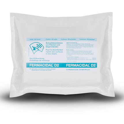 FERMACIDAL D2, dezinfekcia povrchov a predmetov, plniace vrecko 120 kusov (pre P.100.0073) (P.100.0074)