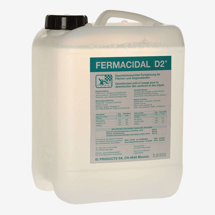 FERMACIDAL D2 10 liters behållare Alkoholfri desinfektion av ytor och föremål