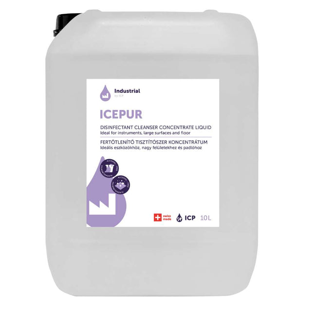 ICEPUR Fertőtlenítő tisztítószer koncentrátum, fehérje- és zsíroldó, 10 literes tartály (P.100.0082)