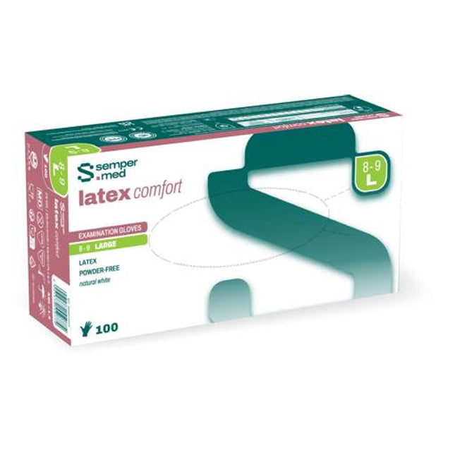 NONBLOCKINGZEROUntersuchungshandschuhe aus Latex, sempermed latex comfort, 100 Stk/Box, in 4 Grössen: S, M, L, XL