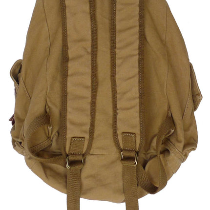 Shoosh Plátěný batoh Batoh, 100% měkké plátno, barva khaki, šetrný k životnímu prostředí, 38 let
