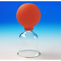 Cupping glass according to BIER with rubber ball, according to Karl Hecht (Germany), Ø 4 cm