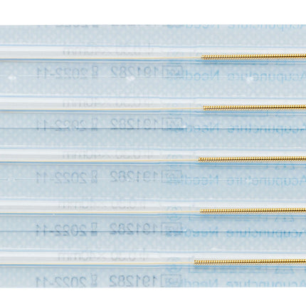 Originale HWATO gullnåler, gullbelagte, silikonfrie, 100 nåler, 0,25 x 25 mm