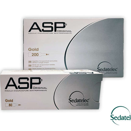ASP GOLD agujas auriculares permanentes Sedatelec 80 pcs/caja