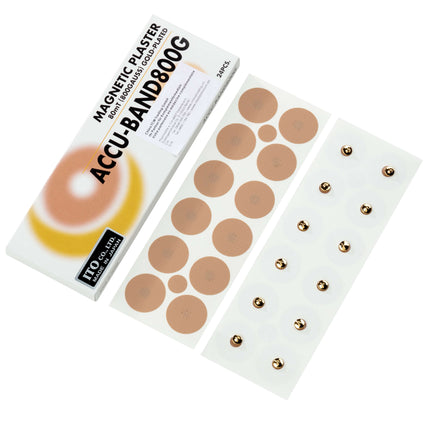 ACCU-BAND magnetic plaster 800 gauss, gold-plated, 24 pcs. (A.175.0010)