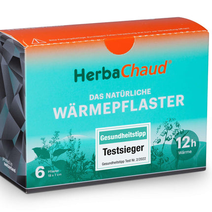 HerbaChaud Heat Plaster prodajni pult z 8 x 2 pakiranja