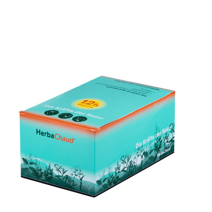 Banco di vendita di gesso termico HerbaChaud con 8 x 2 confezioni