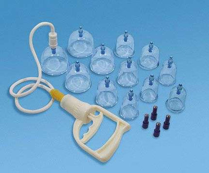 Magnetic cupping glass set with pump, 12 acrylic glasses (D.110.0039)