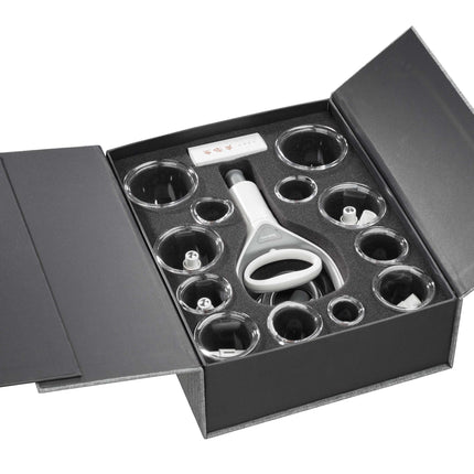 Conjunto de copos de ventosas Deluxe HWATO, numa bonita caixa, com bomba, 12 copos de acrílico