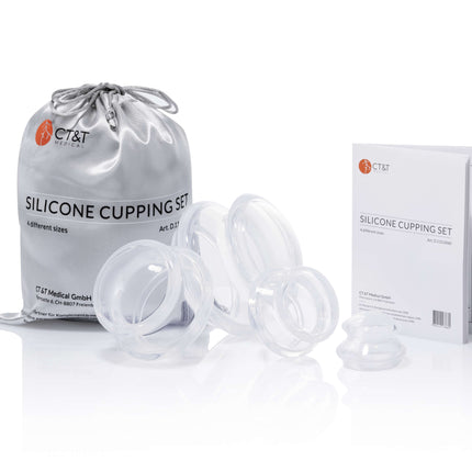 Silicone cupping set, 4 sizes, Ø 6 cm, 5 cm, 4 cm, 3 cm (D.110.0060)
