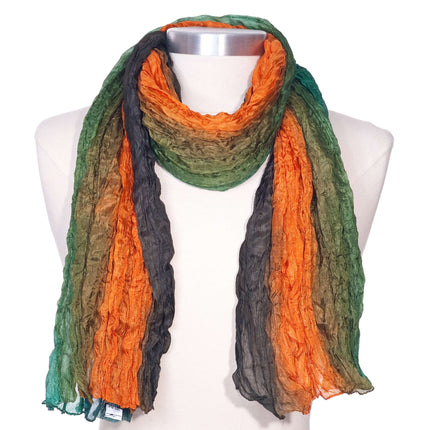 Silk scarf TERRA , 100% natural silk from India (F.600.0010)