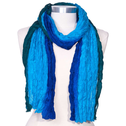 Silk scarf OZEAN, 100% natural silk from India (F.600.0014)