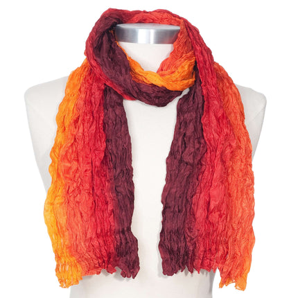 Silk scarf SUNSET , 100% natural silk from India (F.600.0018)
