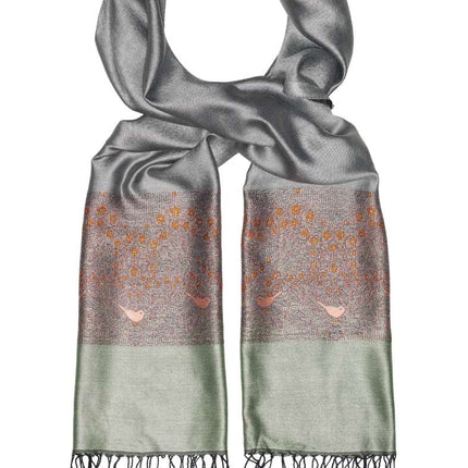 Zijden sjaal DELUXE MORGENTAU, 100% natuurlijke zijde uit India