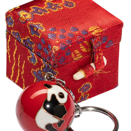 Prívesok na kľúče PANDA červený, so zvukom