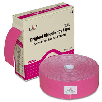 NASARA Kinesio Tape, versión clínica, 5 cm x 32 m, rosa