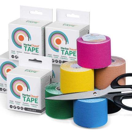 HerbaChaud Tape Set, 72 rolls + scissors, 5 cm x 5 m