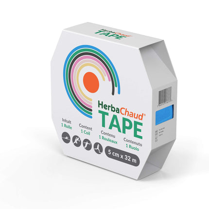 HerbaChaud Tape, klinikkversjon, 5 cm x 32 m, i 4 farger