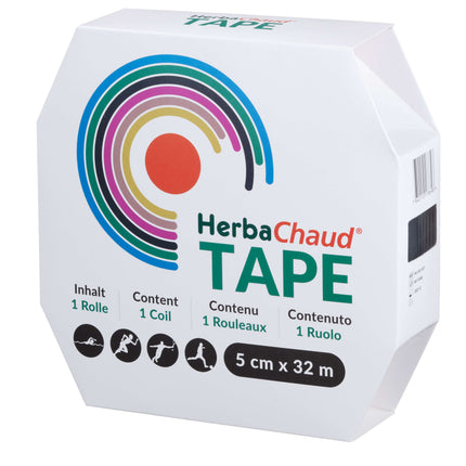 HerbaChaud Tape, versión clínica, 5 cm x 32 m, en 4 colores
