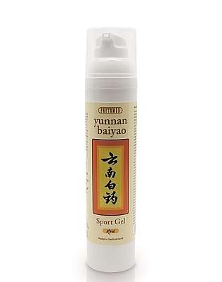Yunnan Baiyao Sport Gel Red, aquecedor e estimulante da circulação, 100 ml, vegan