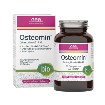 Osteomin 500mg 350 tbl, vegansk, naturlig kalsium og vitamin D
