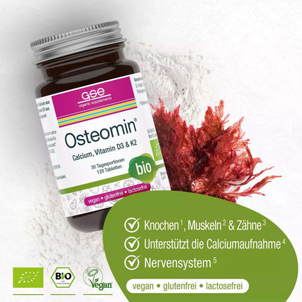 Osteomin 500mg 350 tbl, vegansk, naturlig kalsium og vitamin D