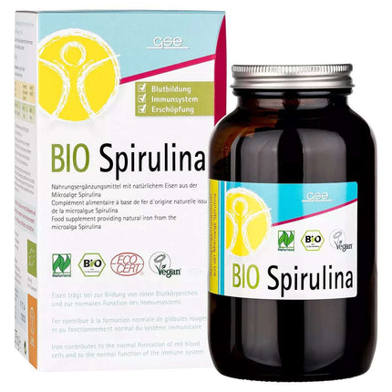 ØKOLOGISK Spirulina, 550 tabletter á 500 mg hver, vegansk