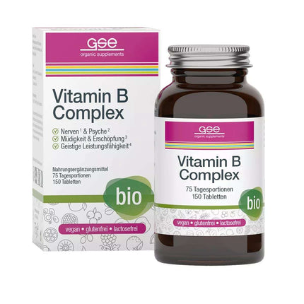 ØKOLOGISK Vitamin B Complex, 60 tabletter á 500 mg (30g), vegansk