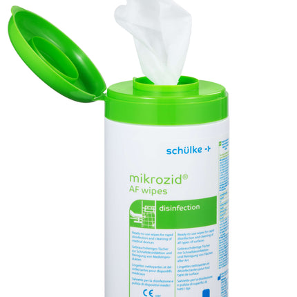 MIKROZID AF toallitas JUMBO - 1 caja de 200 toallitas listas para usar para la desinfección rápida de productos sanitarios