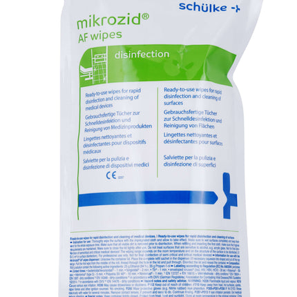 MIKROZID AF toallitas - 1 caja de 150 toallitas listas para usar para la desinfección rápida de productos sanitarios